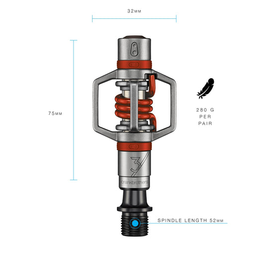 CRANKBRO EGGBTR 3 PDL ROUGE SPRN