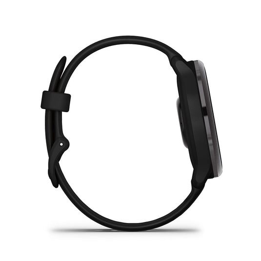 Black smartwatch on a white background