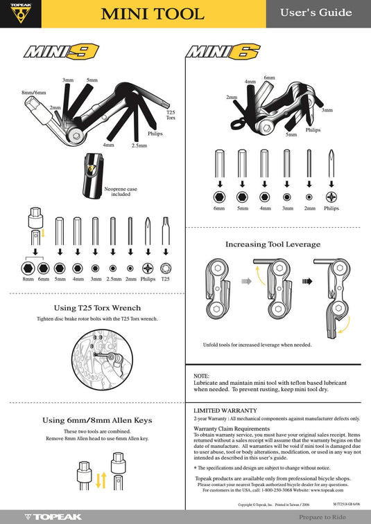 Topeak The Mini 9-Function Bicycle Tool - RACKTRENDZ