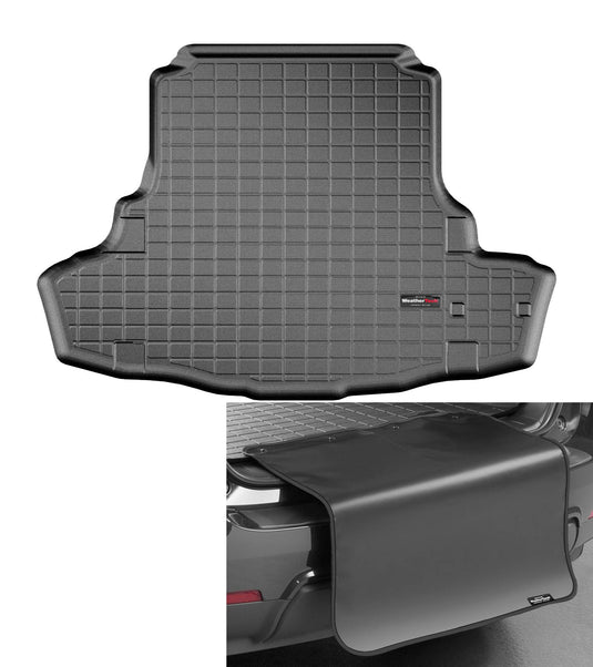 Weathertech Cargo Trunk Liner with Bumper Protector for Lexus RC F, RC, RC F - Trunk with Bumper Protector (40794SK), Black