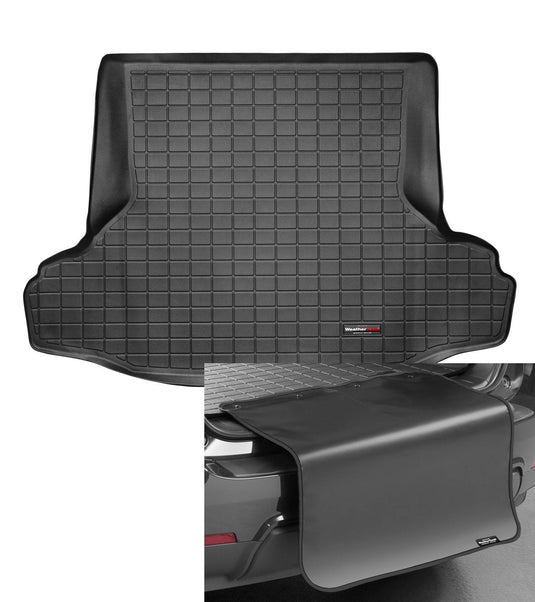 Weathertech Cargo Trunk Liner with Bumper Protector for Subaru Legacy - Trunk with Bumper Protector (40436SK), Black