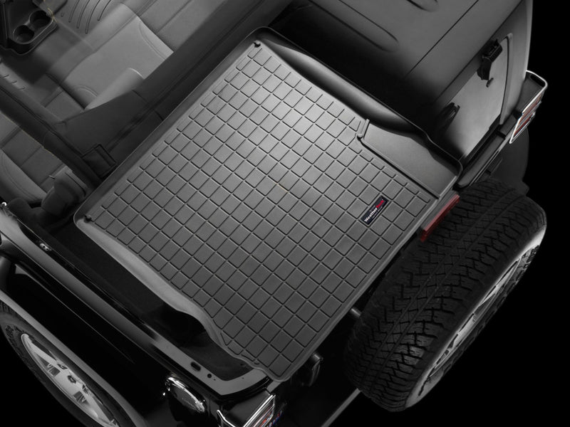 Load image into Gallery viewer, WeatherTech 40324 Custom Fit Cargo Liners for Jeep Wrangler Unlimited, Black
