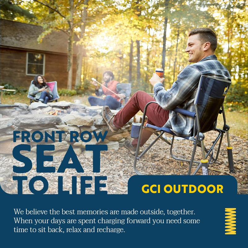 Load image into Gallery viewer, GCI Outdoor Freestyle Rocker Portable Rocking Chair &amp; Outdoor Camping Chair, Black
