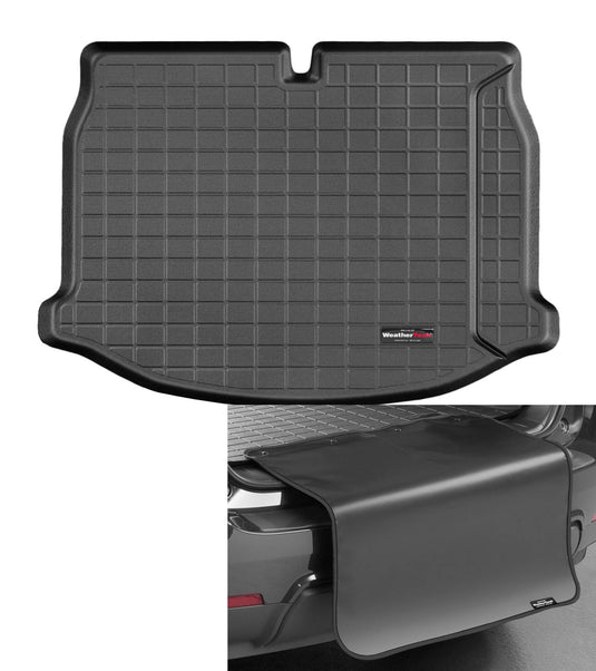 Weathertech Cargo Trunk Liner with Bumper Protector for VW Beetle - Trunk with Bumper Protector (40685SK), Black