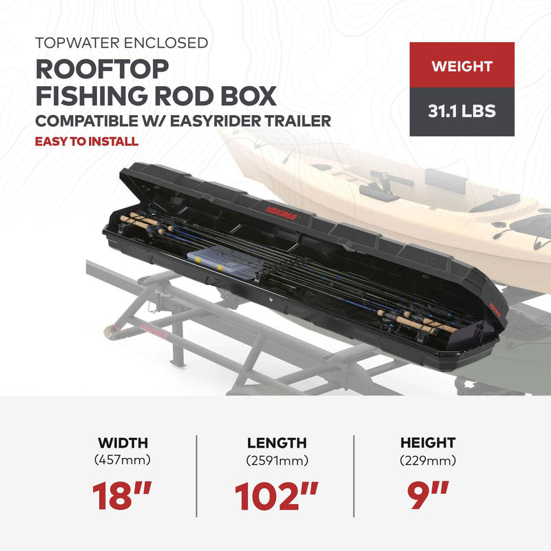 Load image into Gallery viewer, Yakima, TopWater Rooftop Fishing Rod Box, Carries Up to 8 Fully-Rigged Rods
