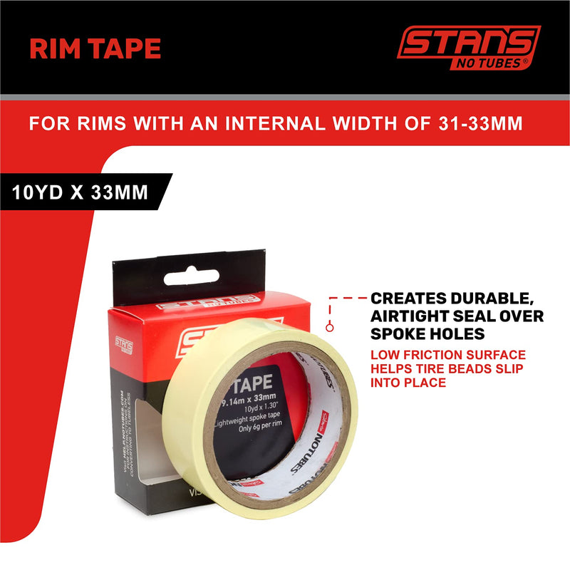 Load image into Gallery viewer, Stan's No Tubes, Rim Tape, Yellow, 33mm x 9.14m roll - RACKTRENDZ
