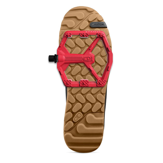 Crankbrothers Stamp 0 Flat Pedals for MTB & BMX Bikes, Lightweight Composite Body, Enhanced Grip with 12 Pins, Red, Large