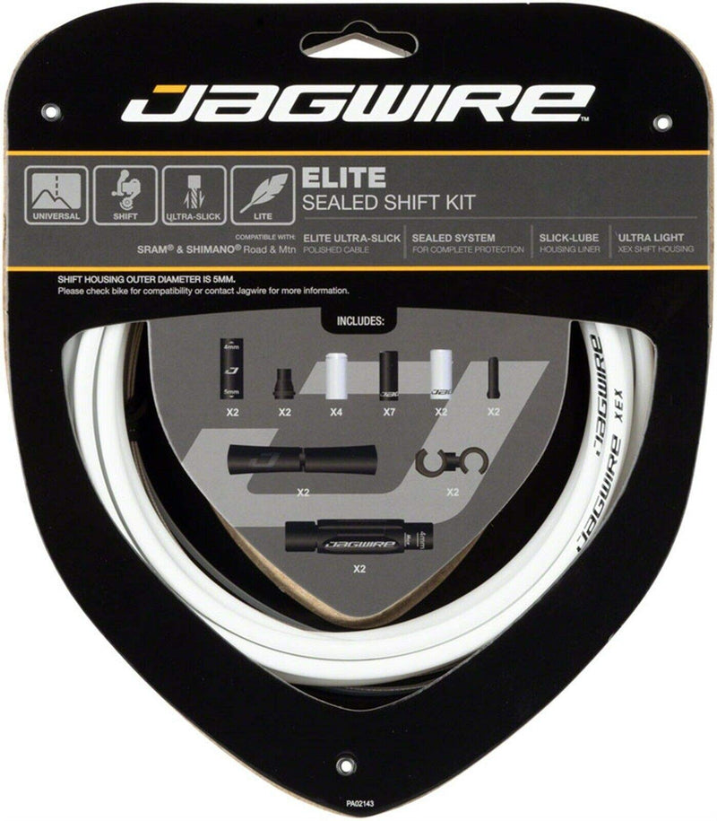 Load image into Gallery viewer, Jagwire Elite Unisex Adult Cables and Sheaths, White, One Size - RACKTRENDZ
