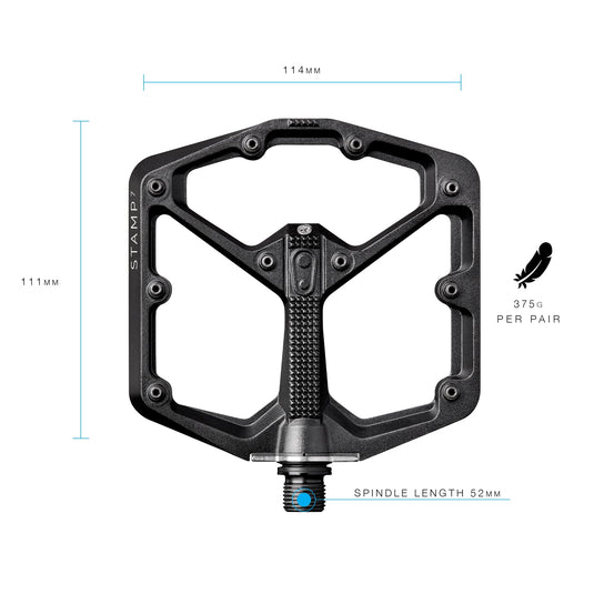 PÉDALE CRNKBRO STAMP7 LRG NOIRE