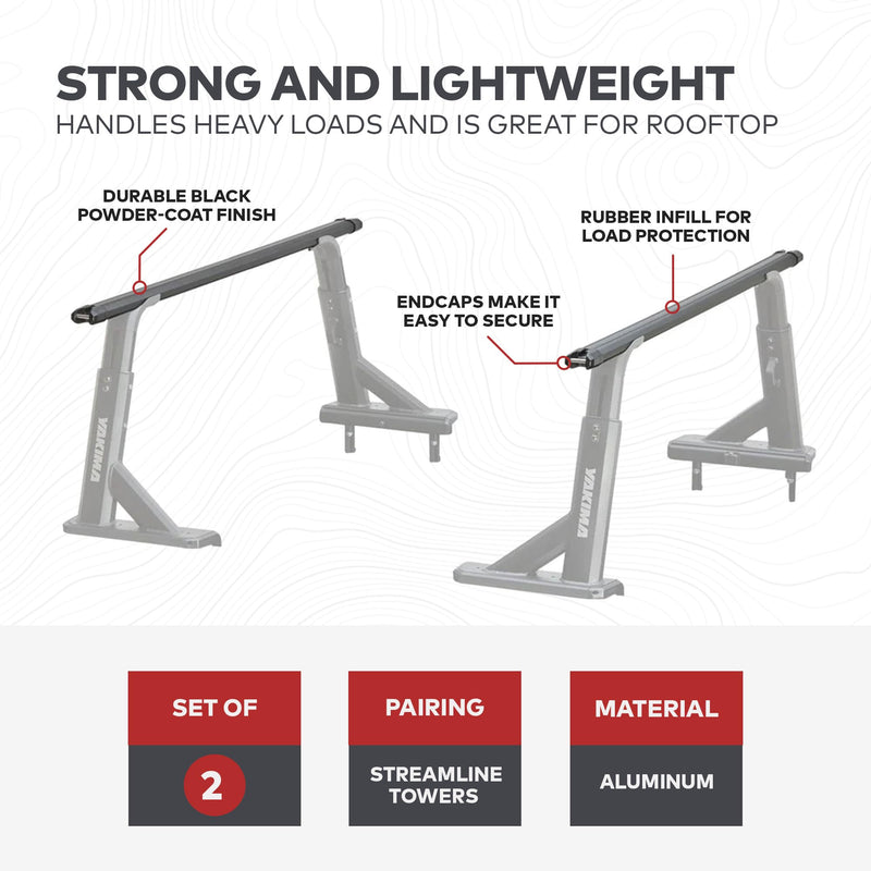 Load image into Gallery viewer, Yakima 60 Inch Heavy Duty Crossbars w/Rubber Infill, Works w/StreamLine Towers
