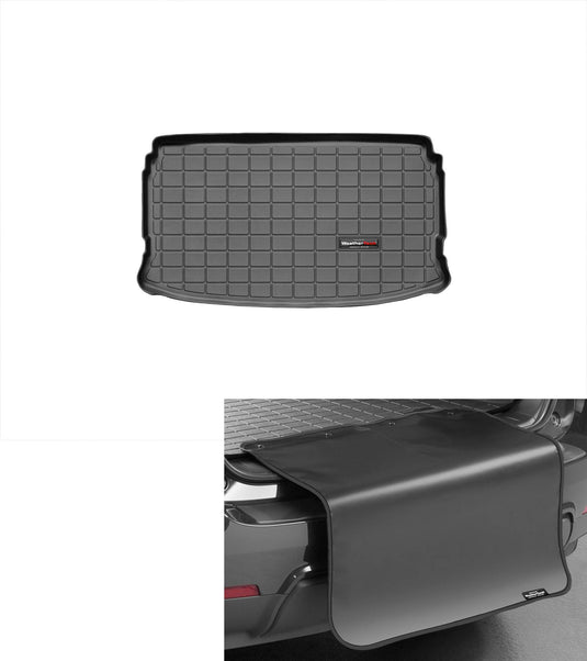 Weathertech Cargo Trunk Liner with Bumper Protector for MINI Clubman - Behind 2nd Row w/Bumper Protector (40379SK), Black