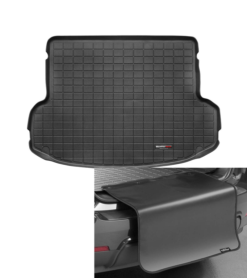 Load image into Gallery viewer, Weathertech (USA) WTC40454SK Cargo Area Liner Raised Edges Black Custom Blended TPO (Thermopolyolefin) Non-Skid With Removable Bumper Protector
