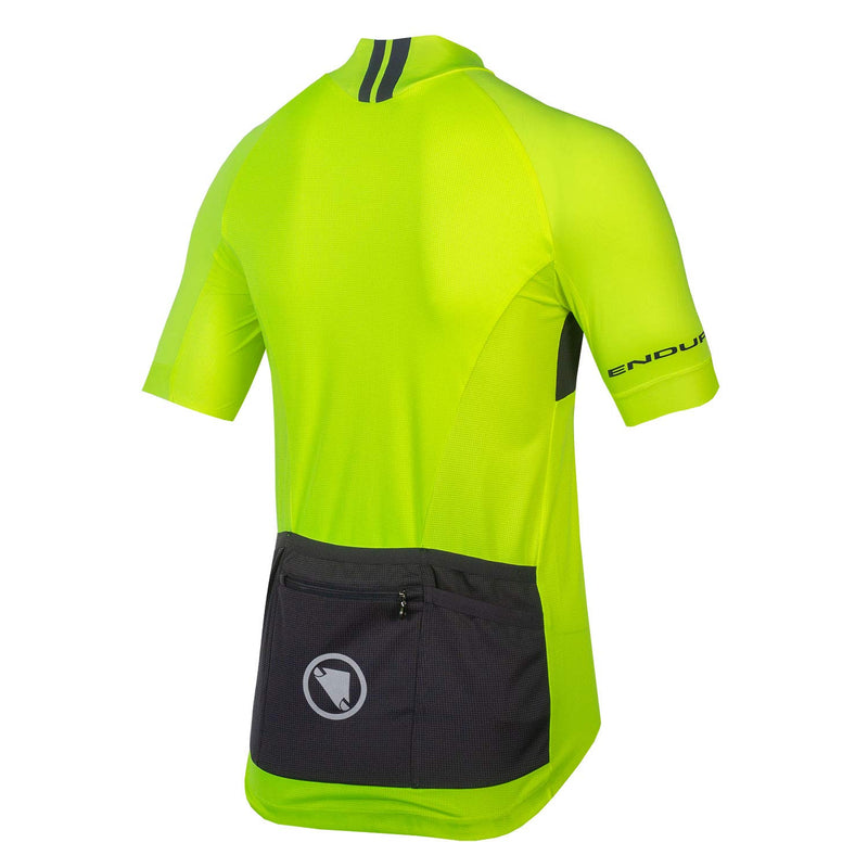 Load image into Gallery viewer, Endura Men&#39;s FS260-Pro Short Sleeve Cycling Jersey II Hi-Viz Yellow, Large - RACKTRENDZ
