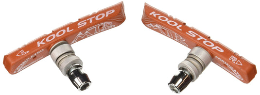 Kool Stop MTN Mountain Bicycle Brake Shoes, Threaded, Salmon - RACKTRENDZ