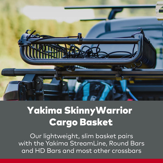 Panier de chargement long et étroit Yakima SkinnyWarrior pour barres transversales Yakima StreamLine