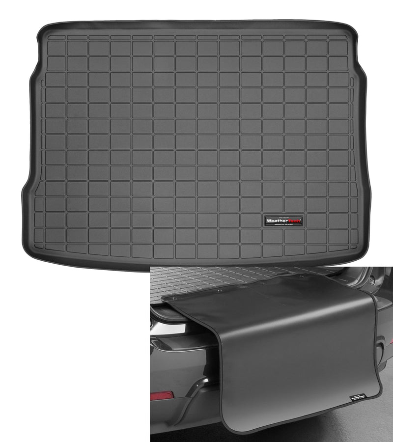 Load image into Gallery viewer, Weathertech Cargo Trunk Liner with Bumper Protector for VW Golf, Golf R, Rabbit - Behind 2nd Row w/Bumper Protector (40335SK), Black
