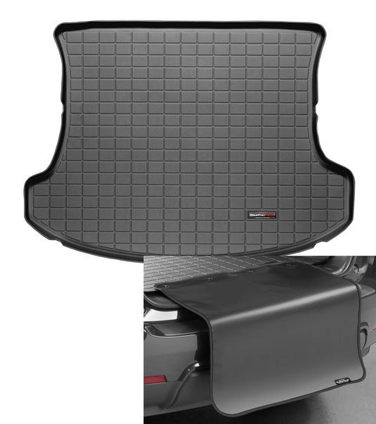 Weathertech Cargo Trunk Liner with Bumper Protector for Mazda CX-7 - Behind 2nd Row w/Bumper Protector (40333SK), Black