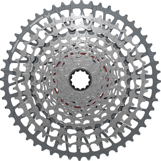 SRAM, XS-1275 GX Eagle T-Type, Cassette, Silver, Speed: 12, 10-52T - RACKTRENDZ