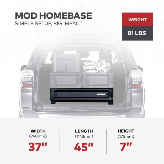 Yakima MOD HomeBase XL Sturdy Aluminum Base Unit of Drawer System with Premium Finished Top Surface and Internal Drawer Divider