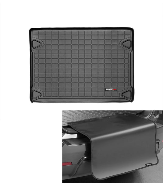Weathertech Cargo Trunk Liner with Bumper Protector for Hummer H3 - Behind 2nd Row w/Bumper Protector (40299SK), Black