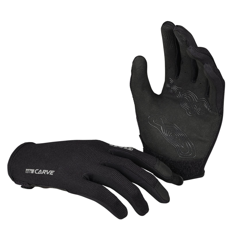 Chargez l&#39;image dans la visionneuse de la galerie, IXS Unisex Carve Digger Gloves - Silicone Grippers and Slip on Design with Touchscreen/Biking/Hiking Compatible (Black S) - RACKTRENDZ
