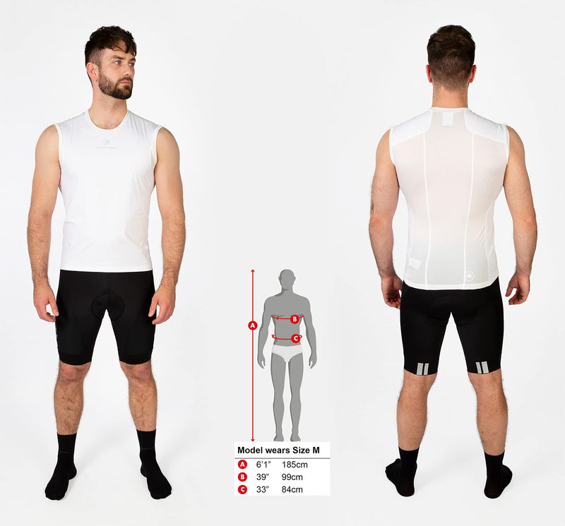 Chargez l&#39;image dans la visionneuse de la galerie, Endura Men&#39;s Translite Windproof Sleeveless Cycling Baselayer White, Small - RACKTRENDZ
