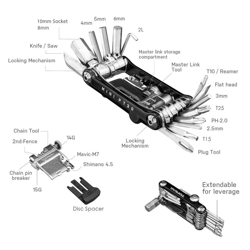 Load image into Gallery viewer, Topeak Mini PT30 Multi-Tool - RACKTRENDZ
