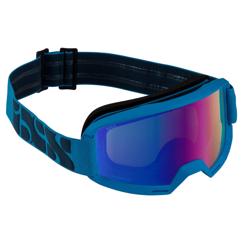 Load image into Gallery viewer, IXS Hack Goggle Trigger Racing Blue/Mirror Cobalt One Size, 45mm Elastic Strap, Unobstructed Pereferal Vision (178°x78°), 3ply Foam for Increased Comfort, iXS Roll-Off/Tear-Off Compatibility - RACKTRENDZ

