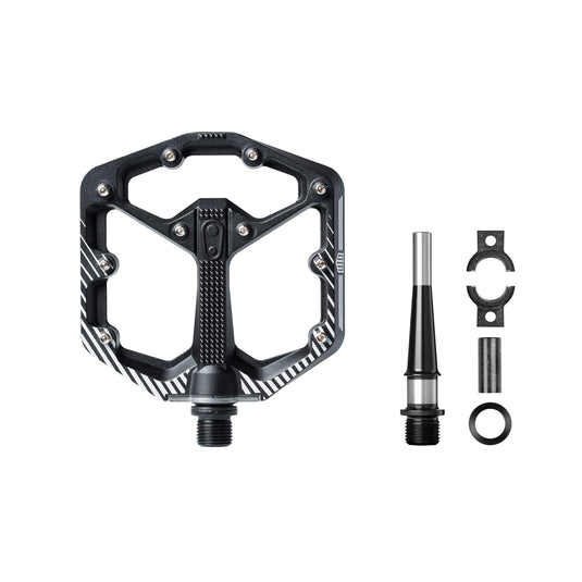 Crankbrothers Stamp 7,Aluminum MTB Bike Pedal, Black/White, Small