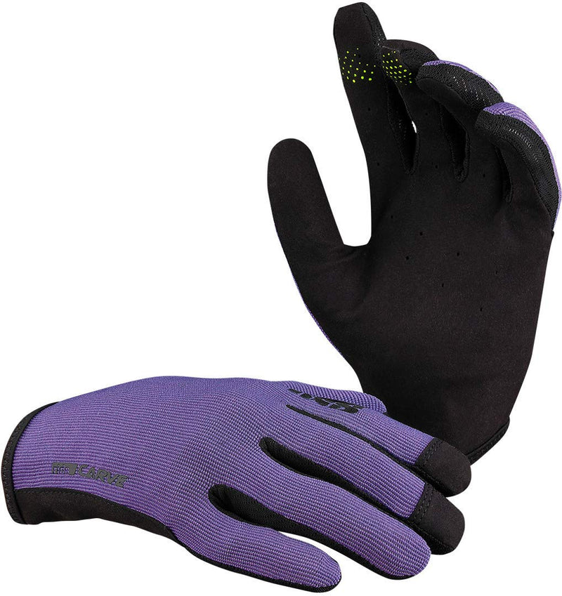 Chargez l&#39;image dans la visionneuse de la galerie, IXS Unisex Carve Gloves - Silicone Grippers and Slip on Design with Touchscreen/Biking/Hiking Compatible (Grape/Large) - RACKTRENDZ
