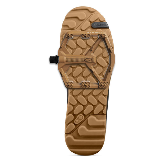 Crankbrothers Stamp 0 Flat Pedals for MTB & BMX Bikes, Lightweight Composite Body, Enhanced Grip with 12 Pins, Brown, Large