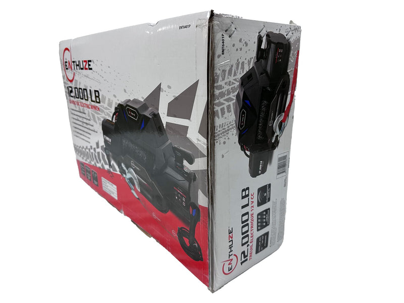 Load image into Gallery viewer, Enthuze 12V Electric Truck Winch with 12,000 lbs Capacity
