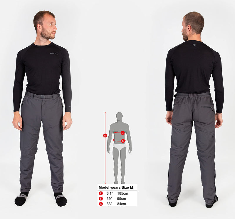 Chargez l&#39;image dans la visionneuse de la galerie, Endura Men&#39;s Hummvee Zip Off Cycling Pant Grey, XX-Large - RACKTRENDZ
