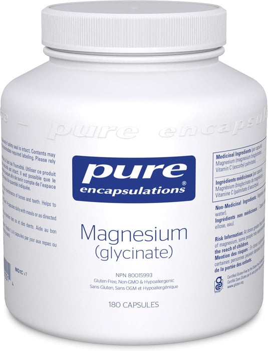 Magnesium (Glycinate) - Supplement to Support Heart Health, Nerves, Muscles & Metabolism* - 180 Capsules