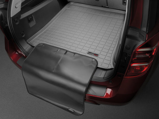 Weathertech Cargo Trunk Liner with Bumper Protector for Hyundai Santa Fe - Behind 2nd Row w/Bumper Protector (401211SK), Black