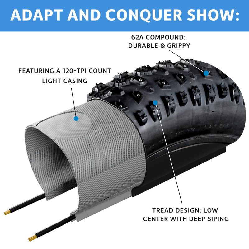 Load image into Gallery viewer, CAKE ETR 275X4.0 3STUD 120TPI
