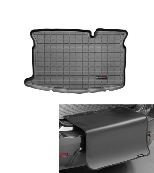 Weathertech Cargo Trunk Liner with Bumper Protector for Mazda MAZDA2 - Behind 2nd Row w/Bumper Protector (40443SK), Black
