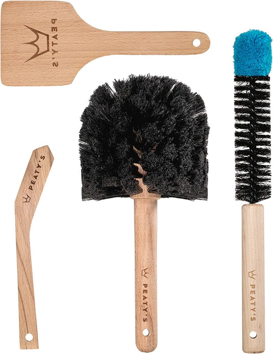 Peaty's Bicycle Cleaning Brush Set, Set of 4 Brushes - RACKTRENDZ