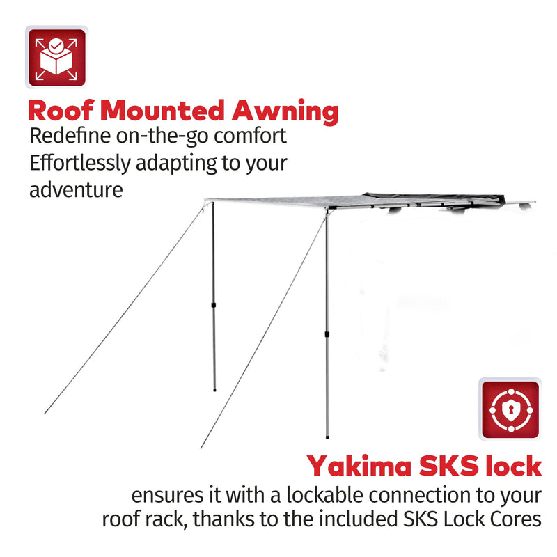 Load image into Gallery viewer, Yakima SlimShady 6.5 Foot Lightweight Roof Mounted Awning with Included SKS Lock
