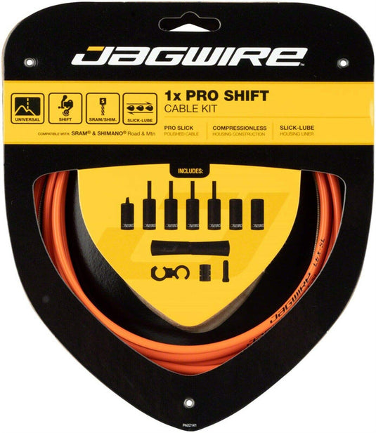 Jagwire Unisex_Adult Pro Cables & Sleeves, Orange, One Size - RACKTRENDZ