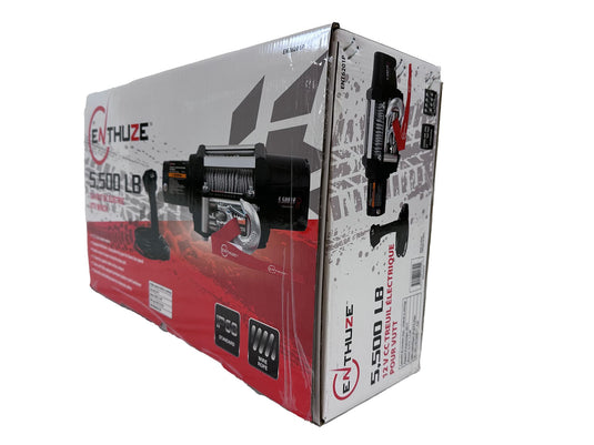 Enthuze 5500 LB 12V DC Winch for Powersports & UTVs