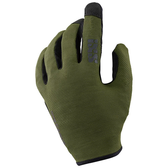 IXS Unisex Carve Gloves - Silicone Grippers and Slip on Design with Touchscreen/Biking/Hiking Compatible (Olive/Medium) - RACKTRENDZ