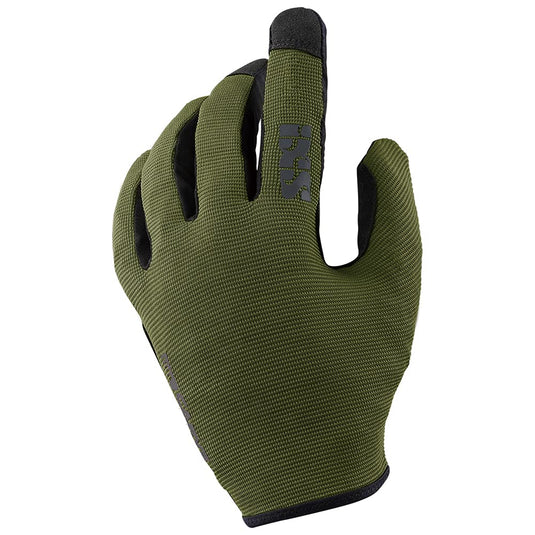 IXS Unisex Carve Gloves - Silicone Grippers and Slip on Design with Touchscreen/Biking/Hiking Compatible (Olive/Large) - RACKTRENDZ