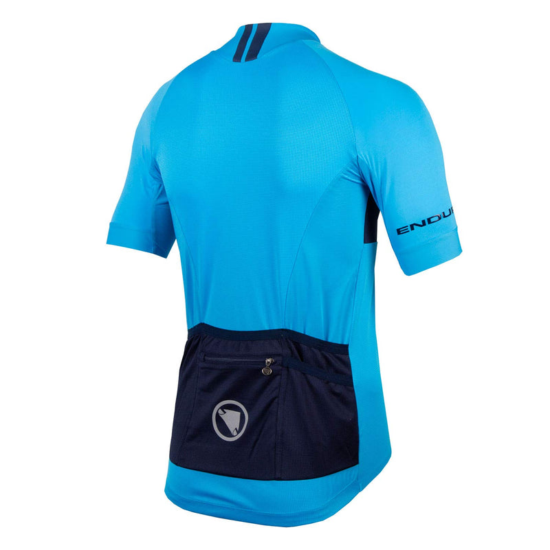 Chargez l&#39;image dans la visionneuse de la galerie, Endura Men&#39;s FS260-Pro Short Sleeve Cycling Jersey II Hi-Viz Blue, X-Large - RACKTRENDZ
