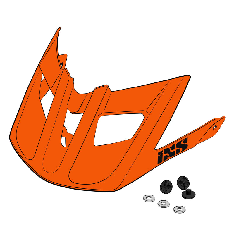 Chargez l&#39;image dans la visionneuse de la galerie, iXS Visor + pins Trail EVO Orange XS - RACKTRENDZ
