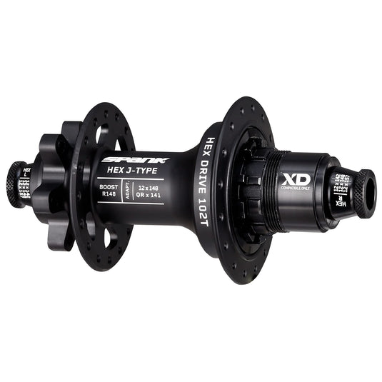 Spank HEX Drive 102T J-Type Boost R148 XD 32H Black Rear Hub, 102T, 3.5° Engagement, 6 pawls, Steel Free hub Bodies Recommended for e-Bikes… - RACKTRENDZ