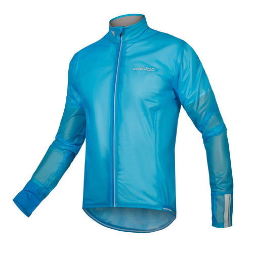 Endura FS260-Pro Adrenaline Race Cape II - Men's Lightweight, Waterproof & Breathable Cycle Shell Hi-Viz Blue, Large, Hi-viz Blue, Large - RACKTRENDZ