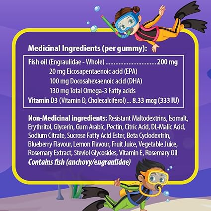 Chargez l&#39;image dans la visionneuse de la galerie, AquaOmega Kids Omega-3 Gummies - High DHA with EPA and Vitamin D
