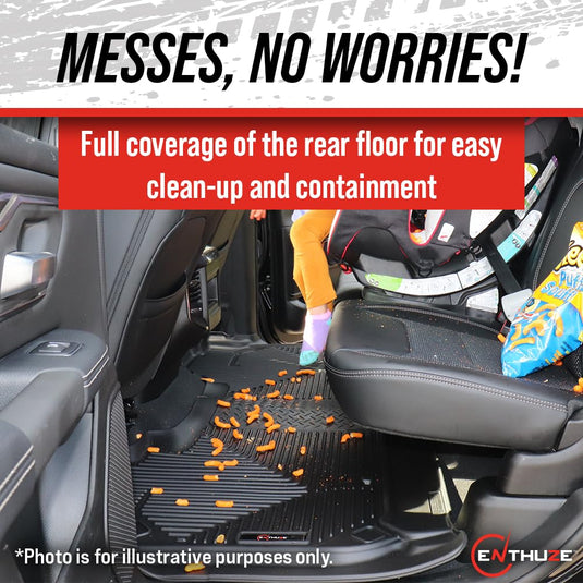 Enthuze Floor Liners for 2011-2018 Jeep Wrangler JK 4-Door