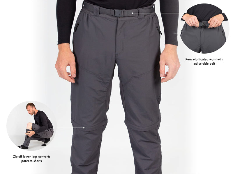 Chargez l&#39;image dans la visionneuse de la galerie, Endura Men&#39;s Hummvee Zip Off Cycling Pant Grey, X-Large - RACKTRENDZ
